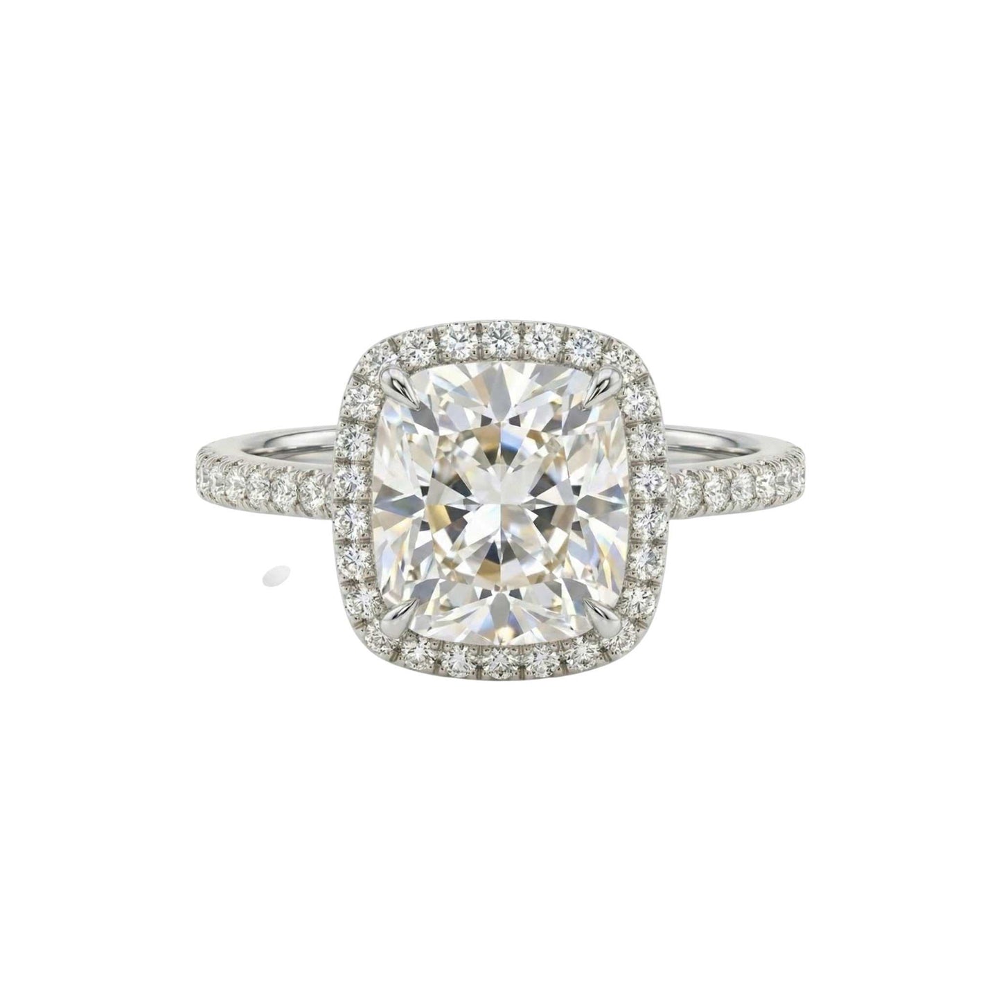 Diamond ring with a white background