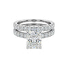 Wendy Radiant Cut Moissanite bride set with 18KT gold band and sparkling radiant cut center stone
