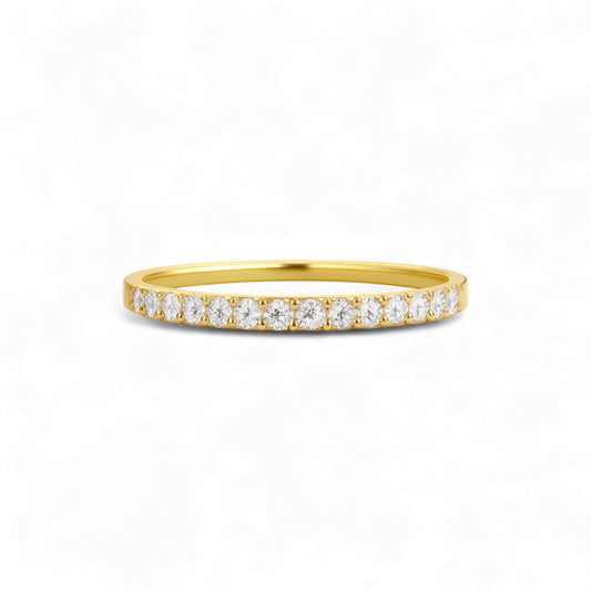 1.5MM Pave Eternity CZ Band in 10KT Gold