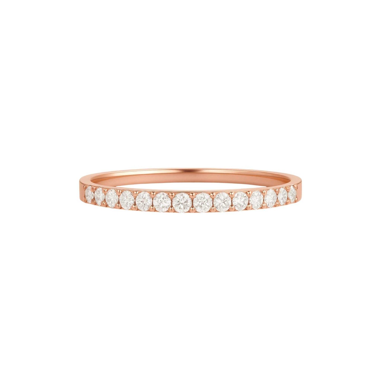 1.5MM Pave Natural Diamond Band in 18KT Gold