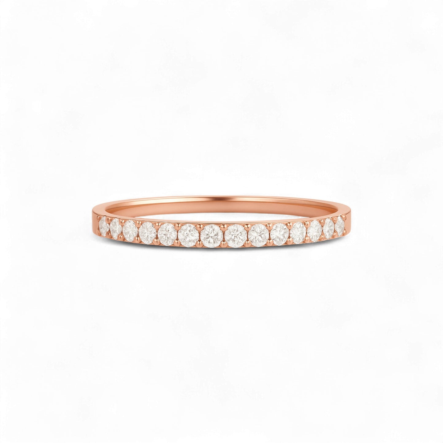 1.5MM Pave Eternity CZ Band in 10KT Gold