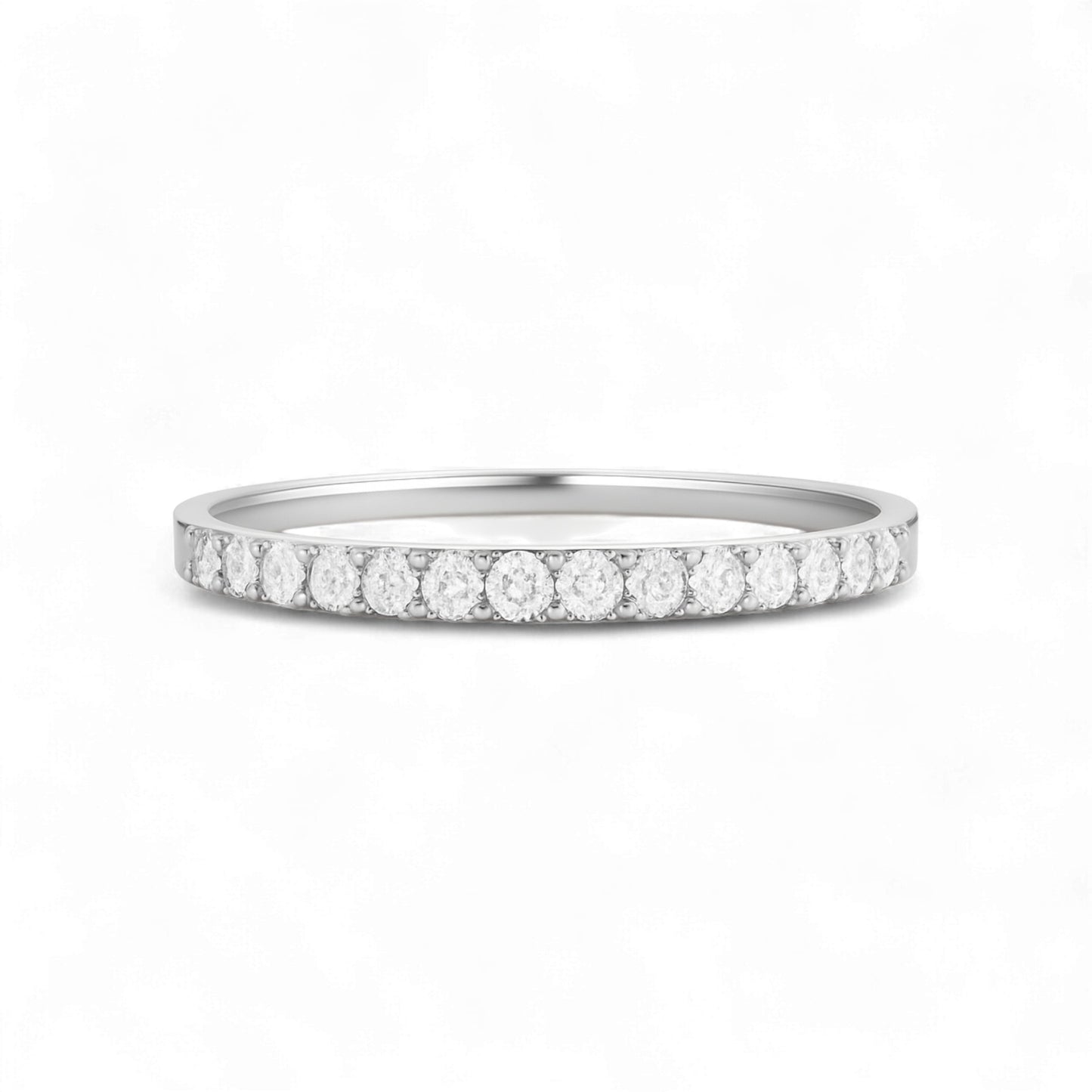 1.5MM Pave Natural Diamond Band in 18KT Gold