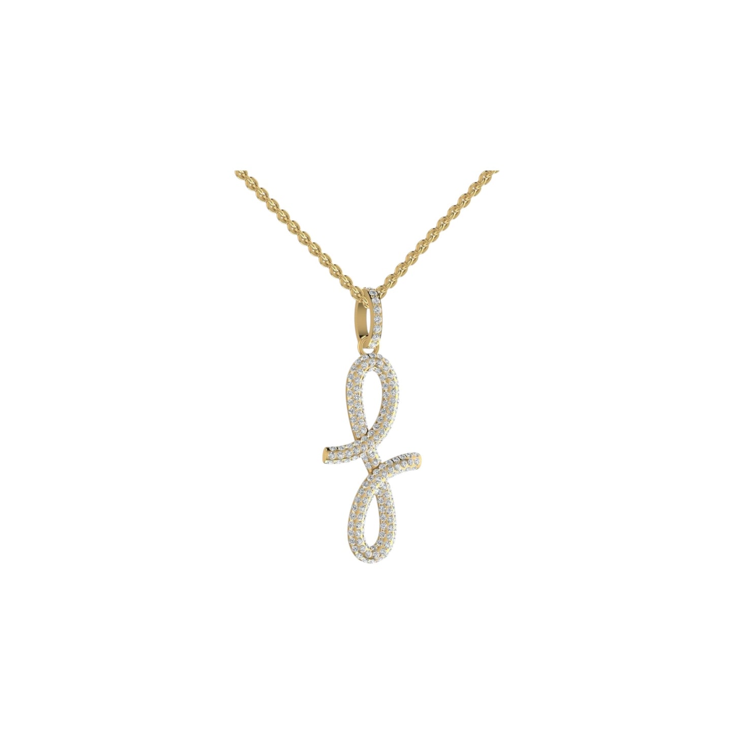 Gold and silver pendant on a white background
