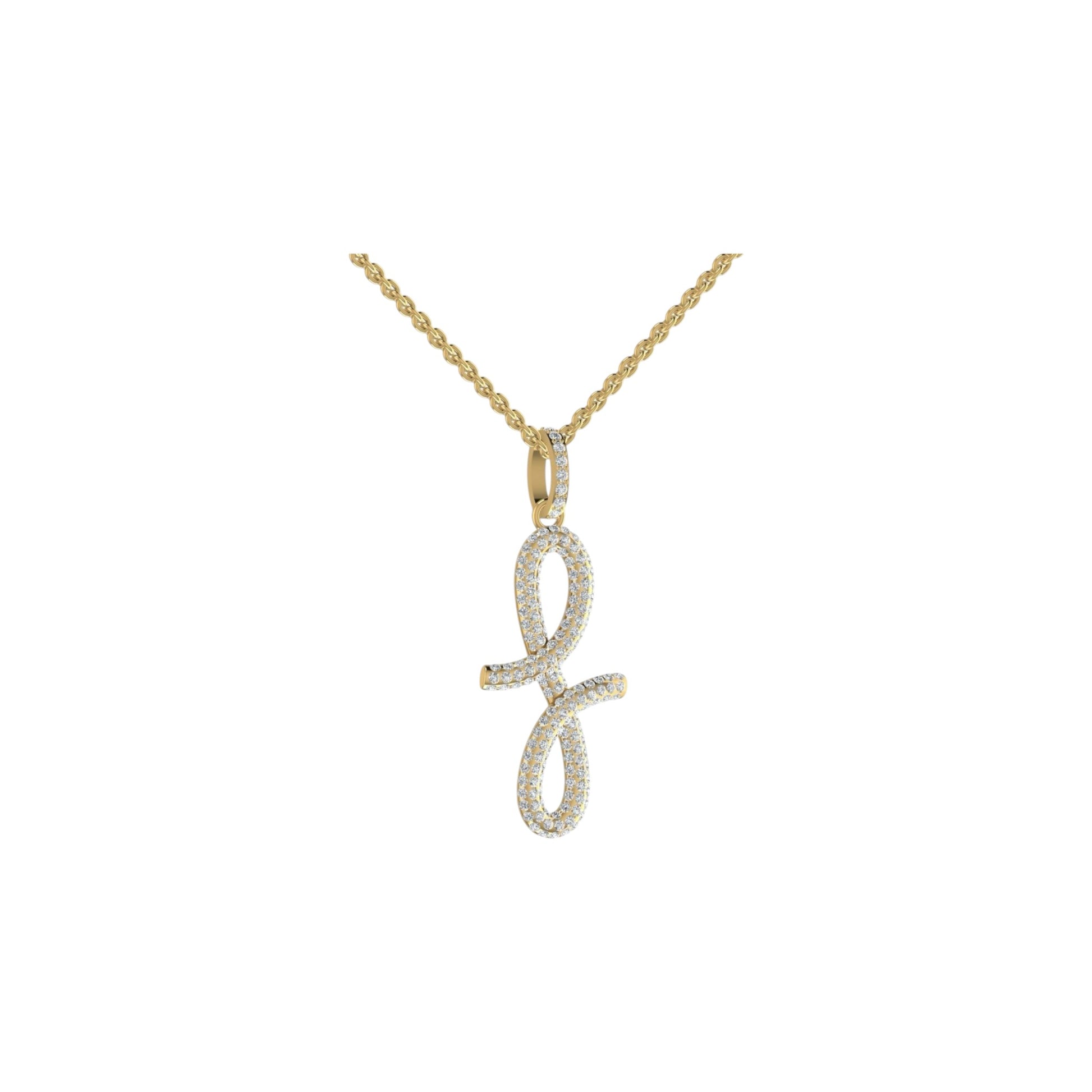 Gold and silver pendant on a white background