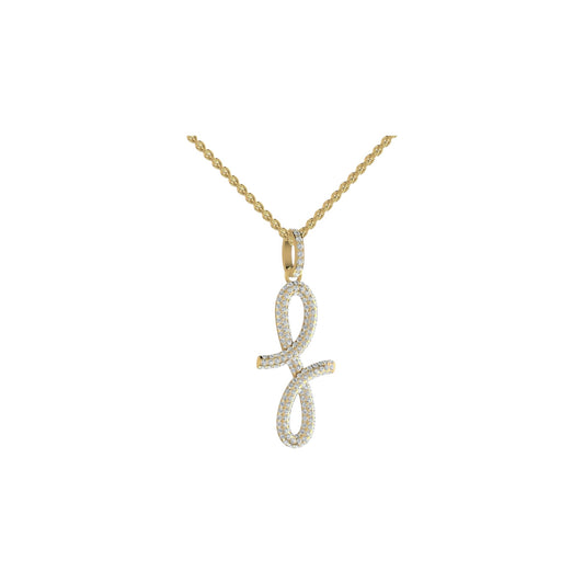 Gold and silver pendant on a white background