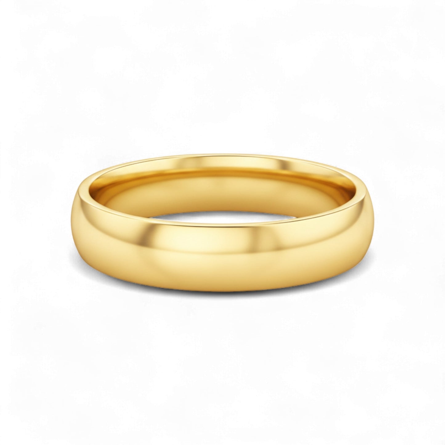 Gold ring on a white background