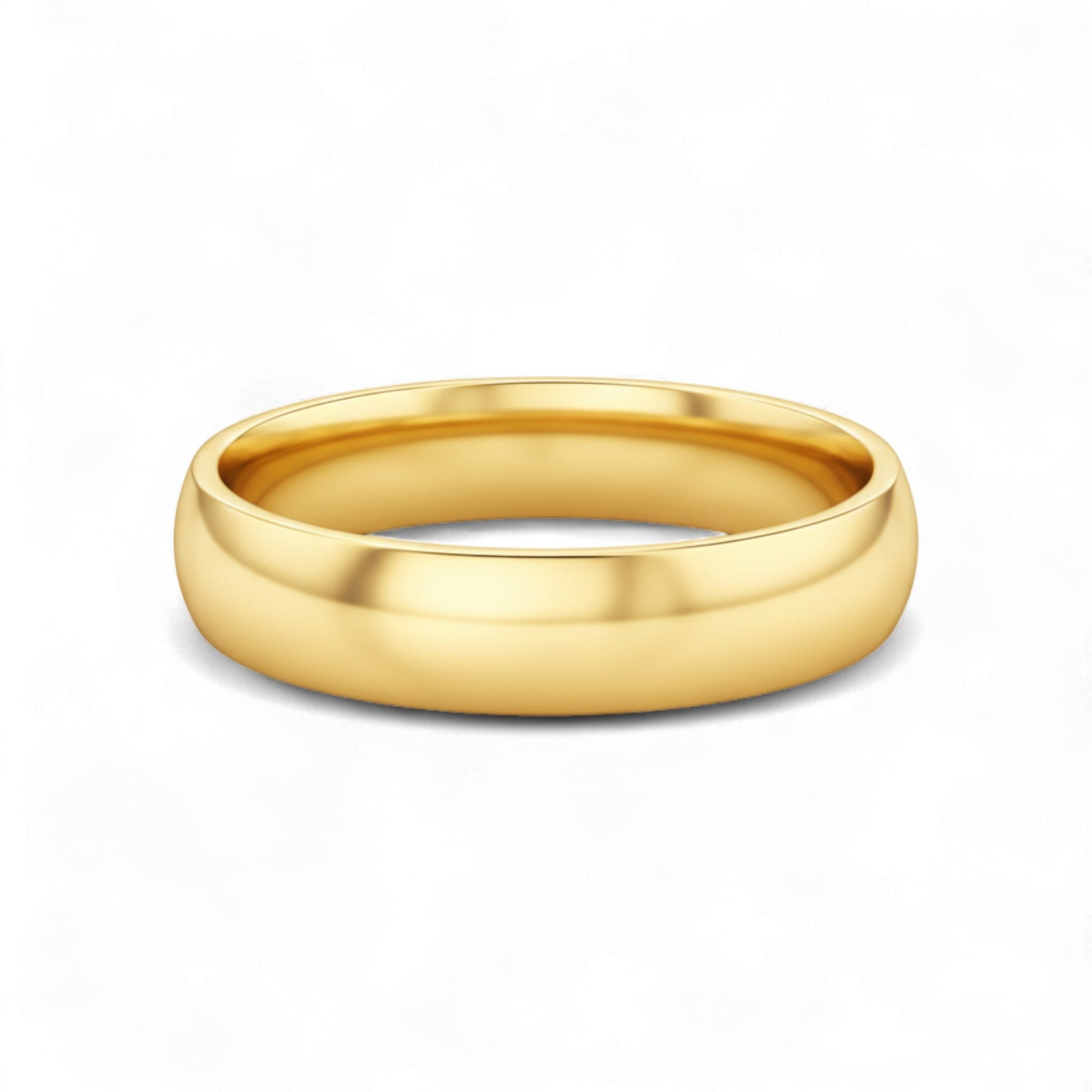 Gold ring on a white background