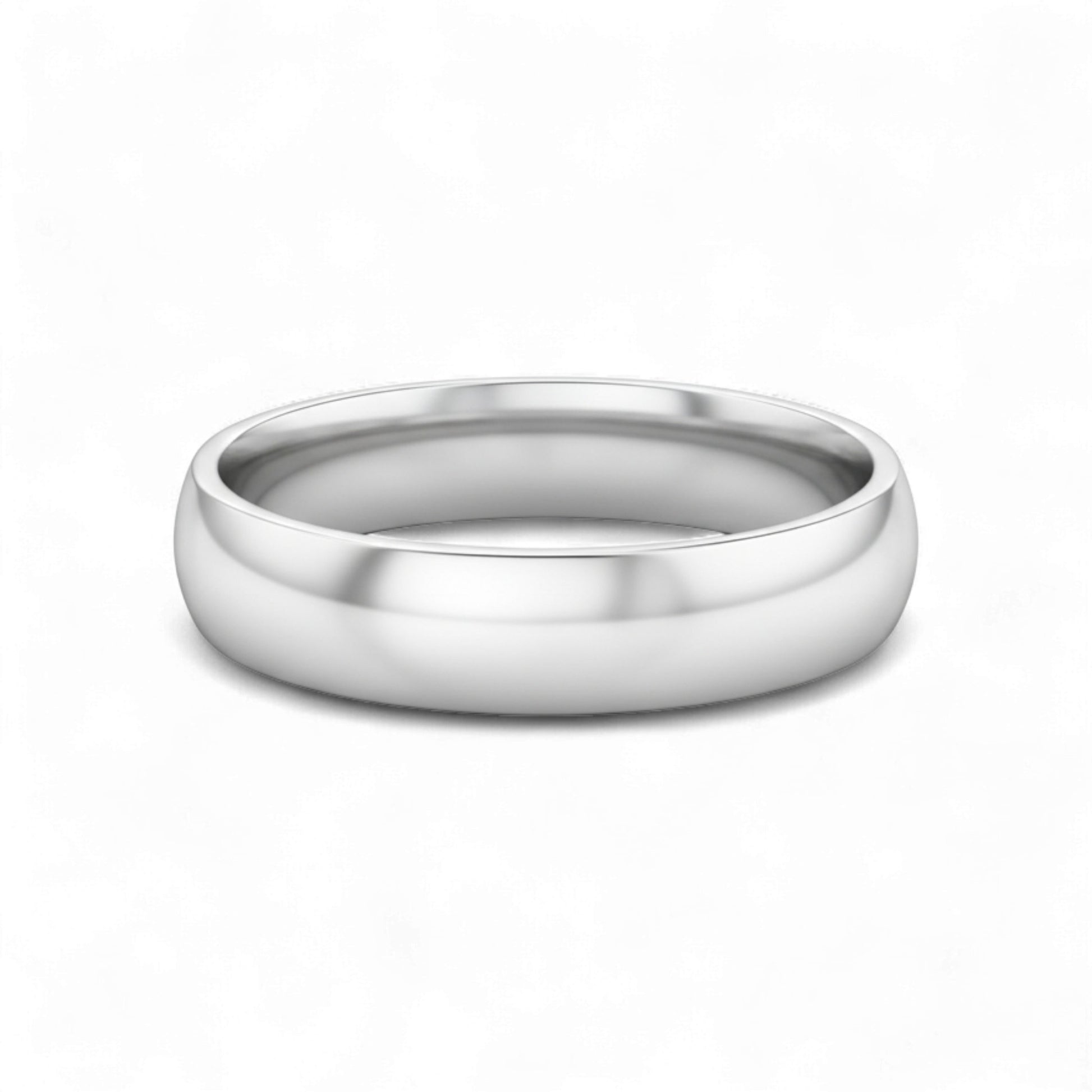 Silver ring on a white background