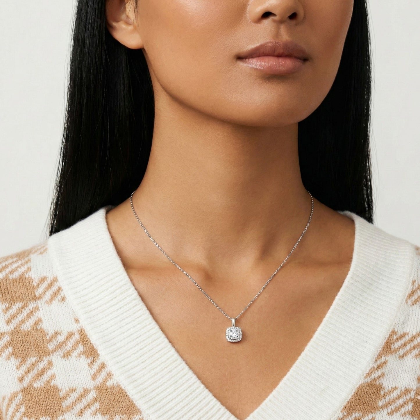 Bijou Moissanite Necklace in 925 Sterling Silver