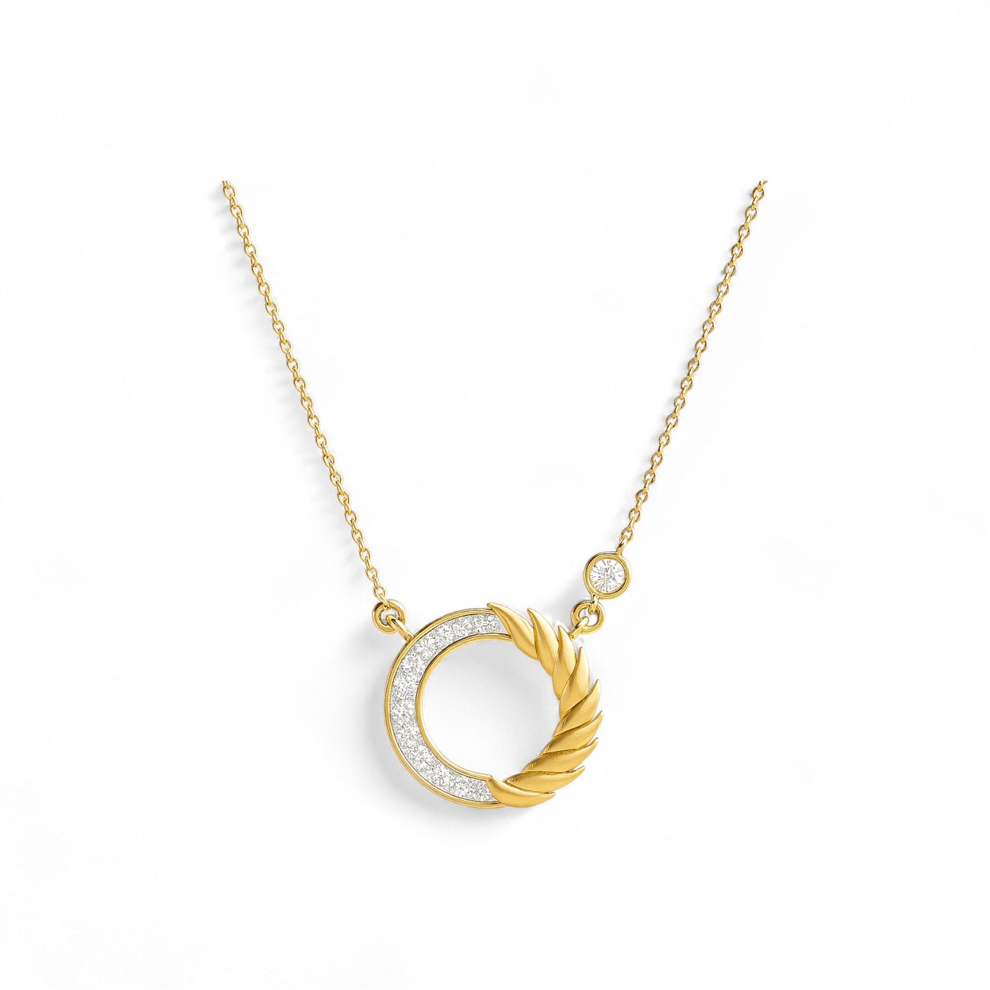 Eternal Grace Natural Diamond Necklace in 18K Gold