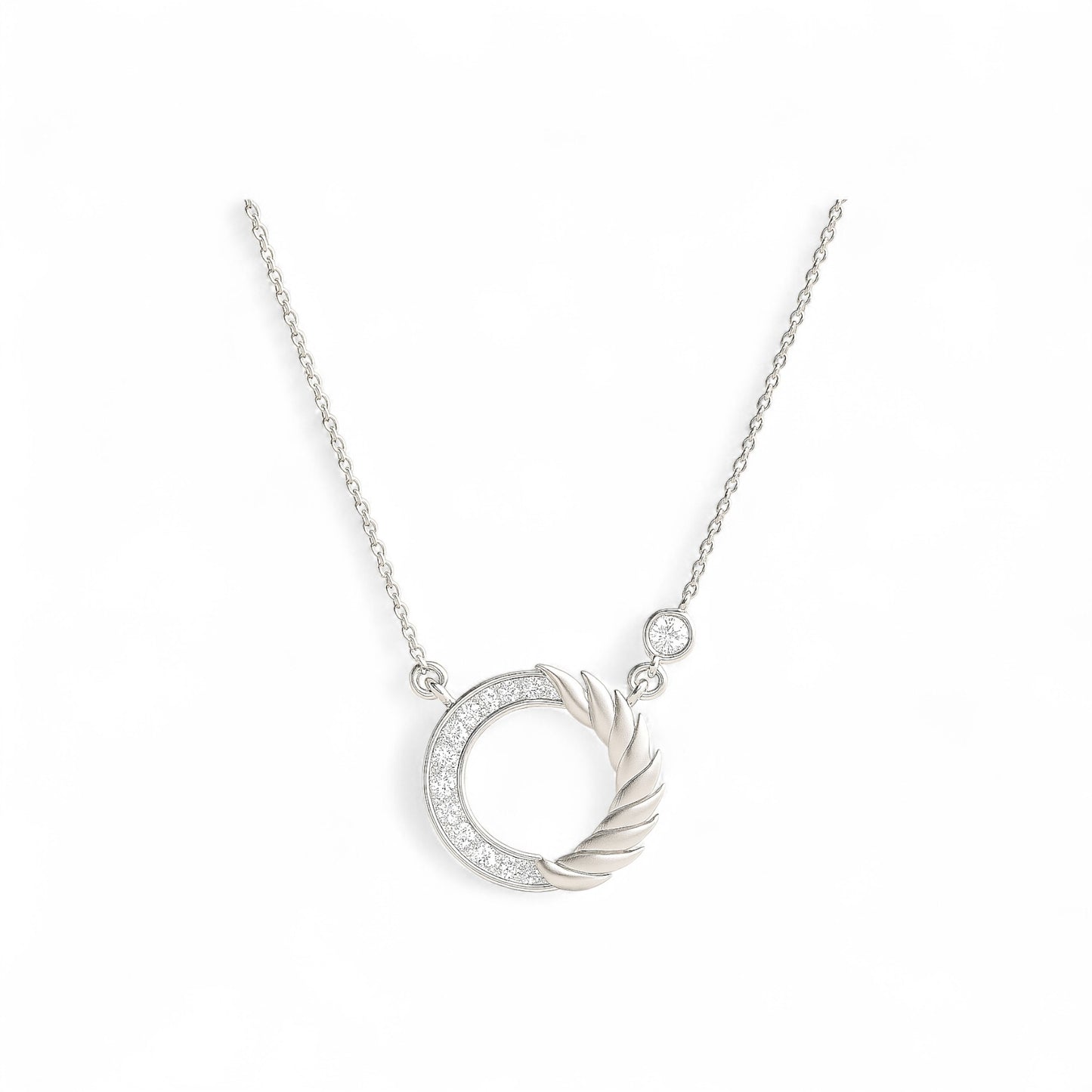 Eternal Grace Natural Diamond Necklace in 18K Gold