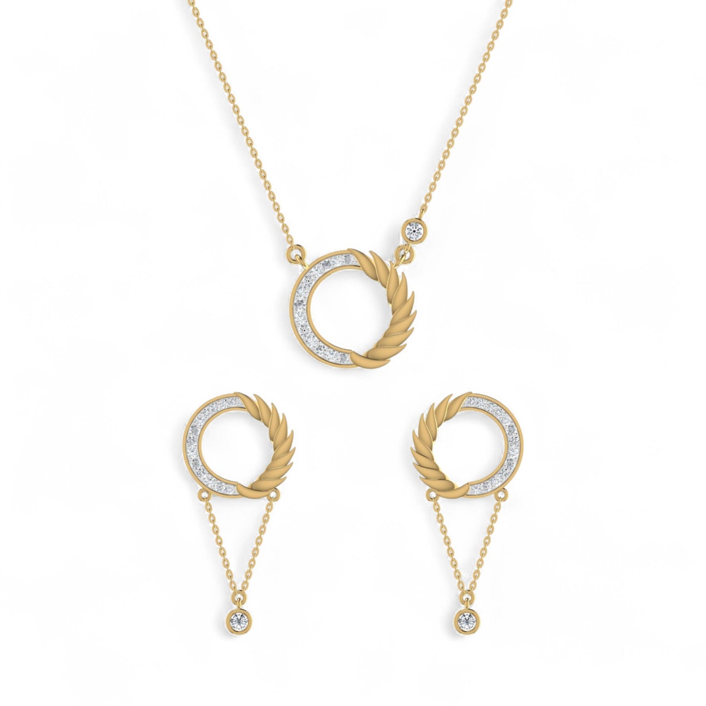 Eternal Grace Natural Diamond Necklace in 18K Gold