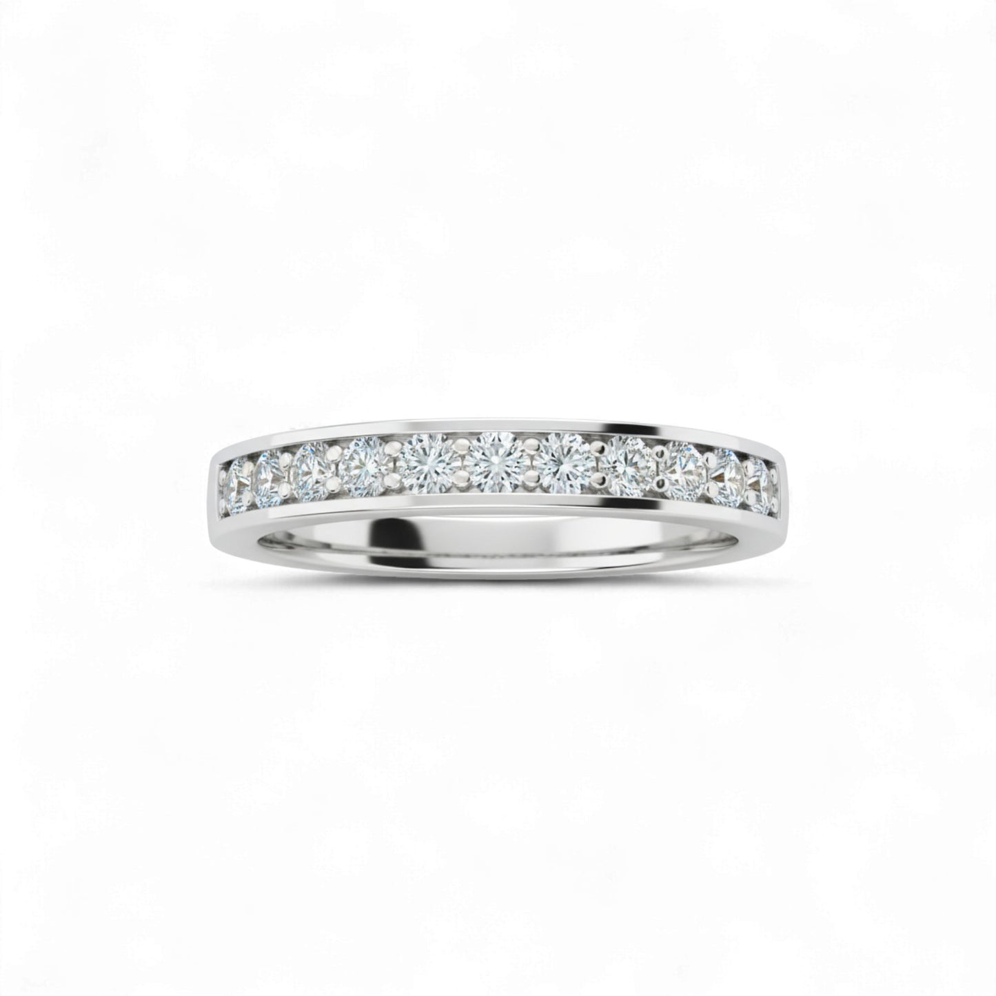 Faith Moissanite Band in 18KT Gold