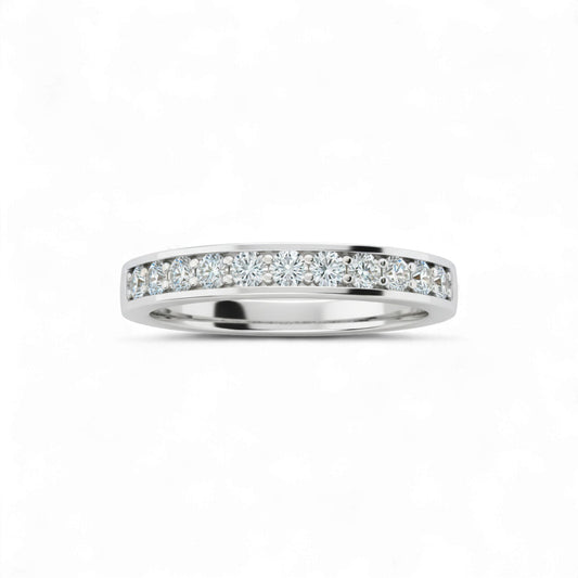 Faith Moissanite Band in 18KT Gold