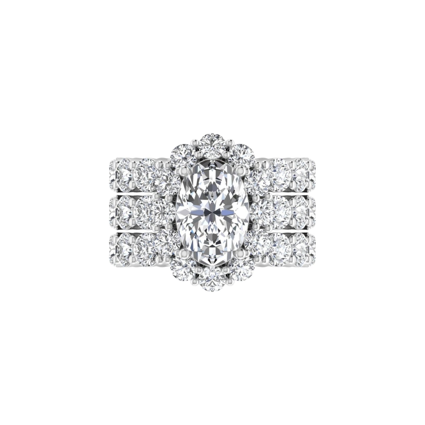 Diamond ring with a white background