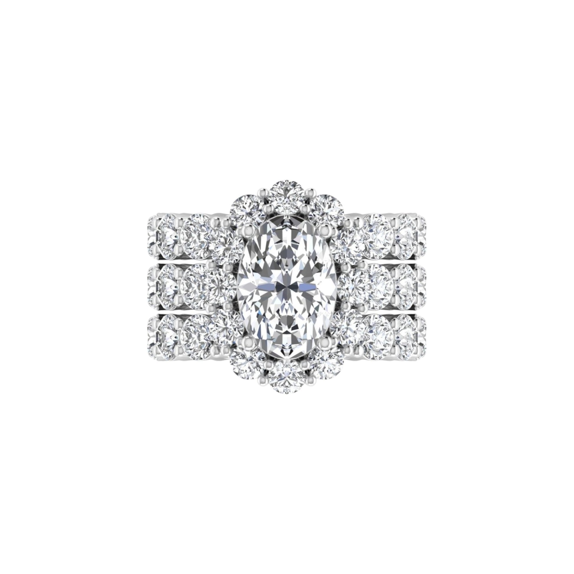 Diamond ring with a white background