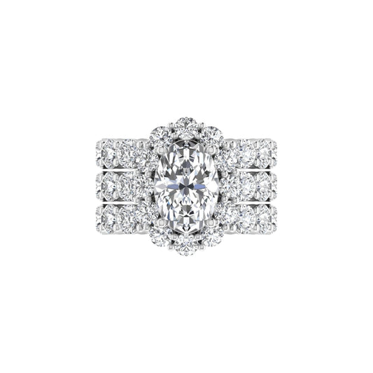 Diamond ring with a white background