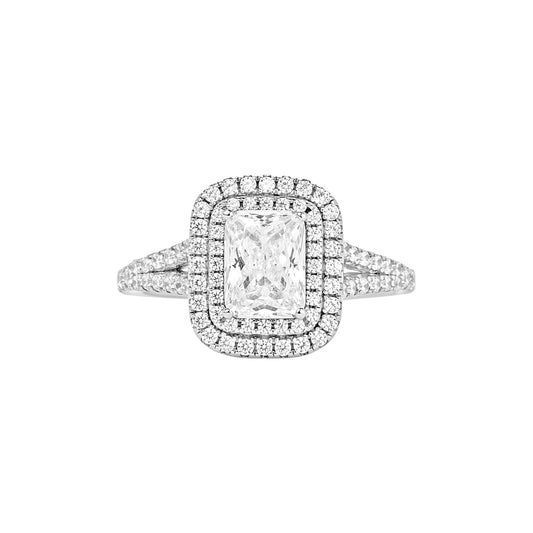 Kylie Radiant Cut Engagement Ring in 10K Gold
