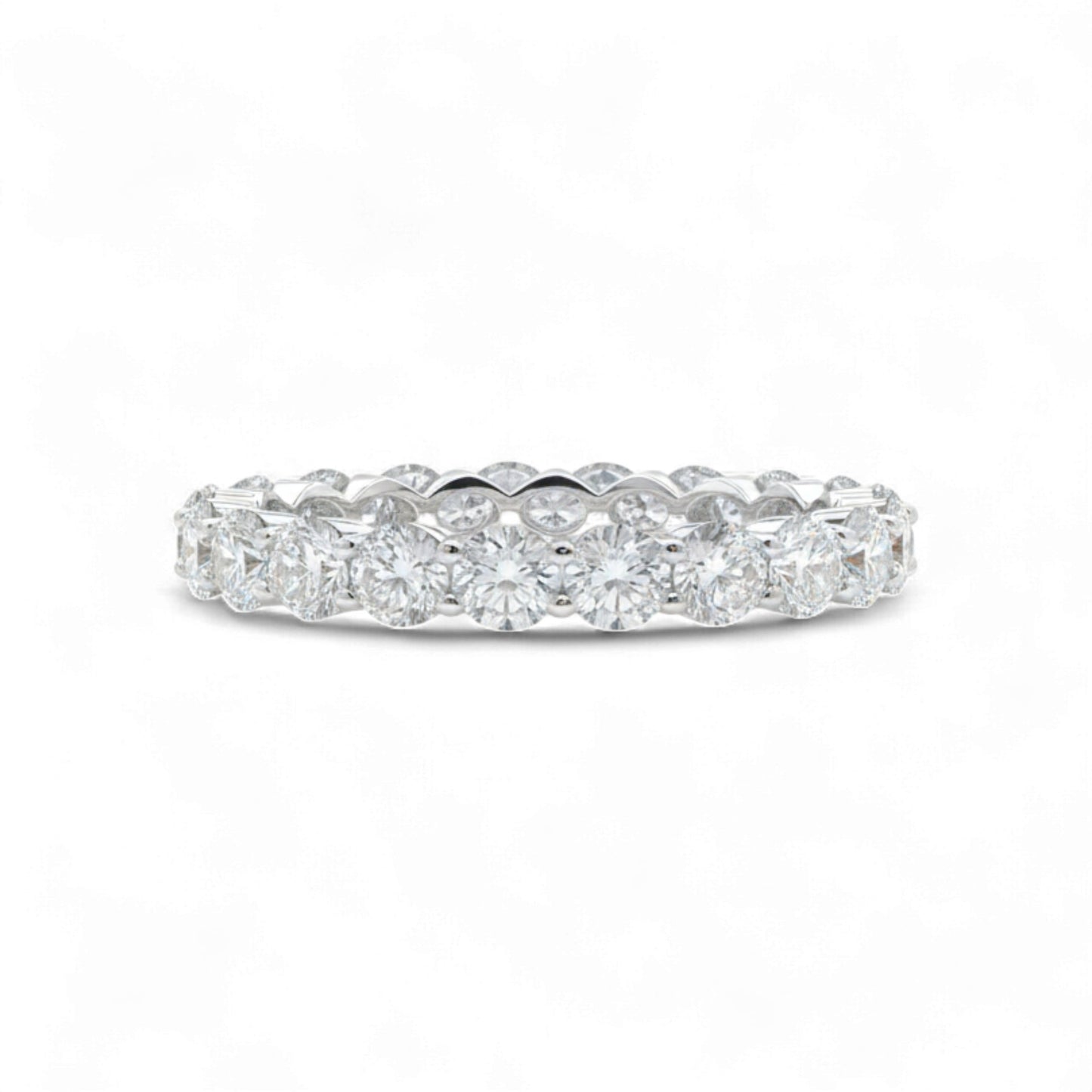 Diamond ring on a white background