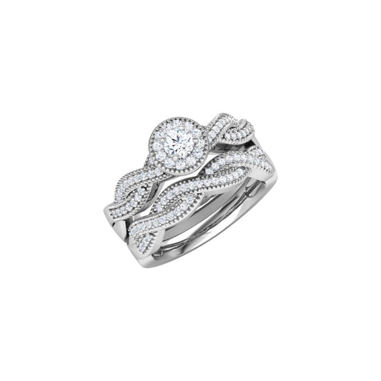 Mira CZ Bride Set in 18K Gold