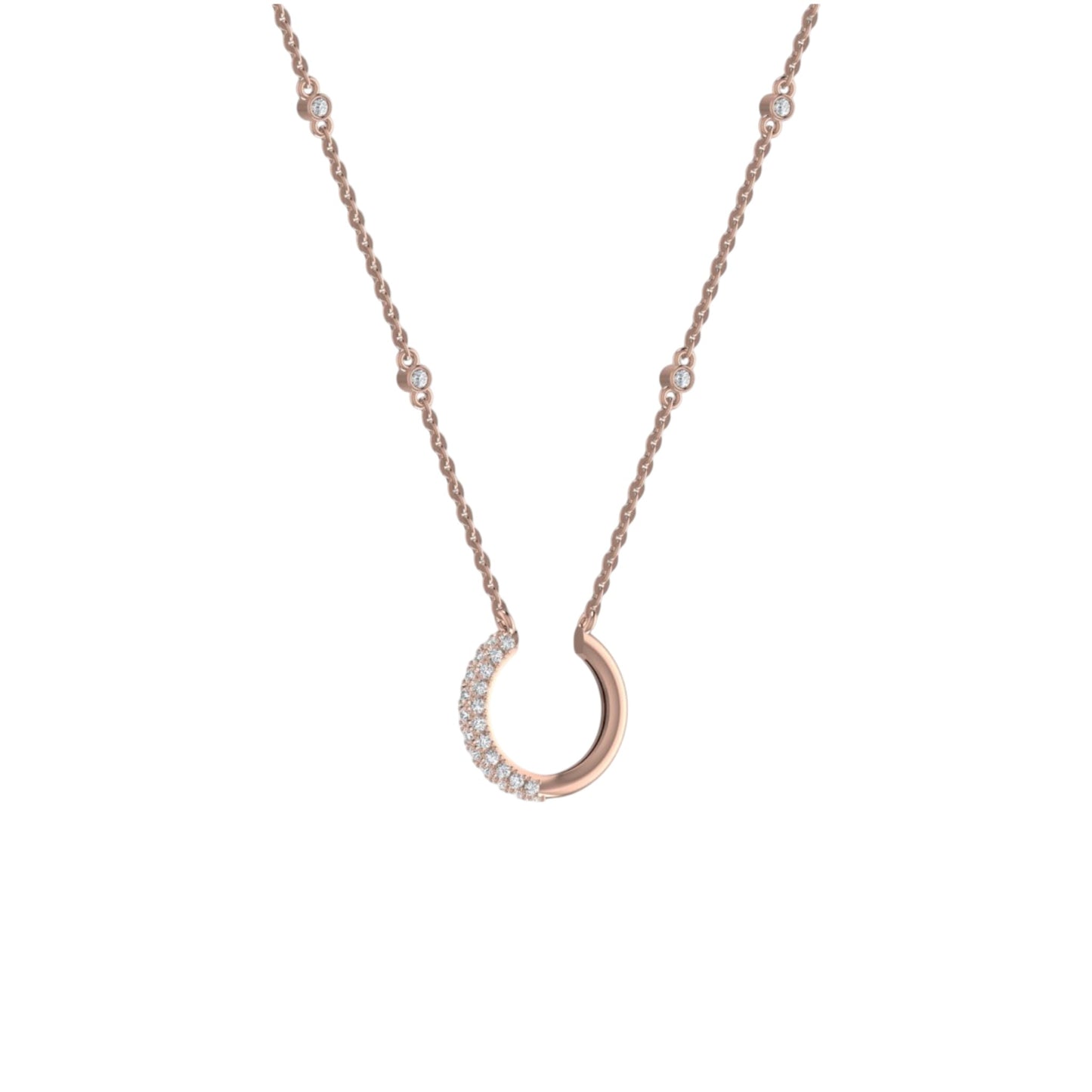 Nadine Natural Diamond Necklace 18KT Gold