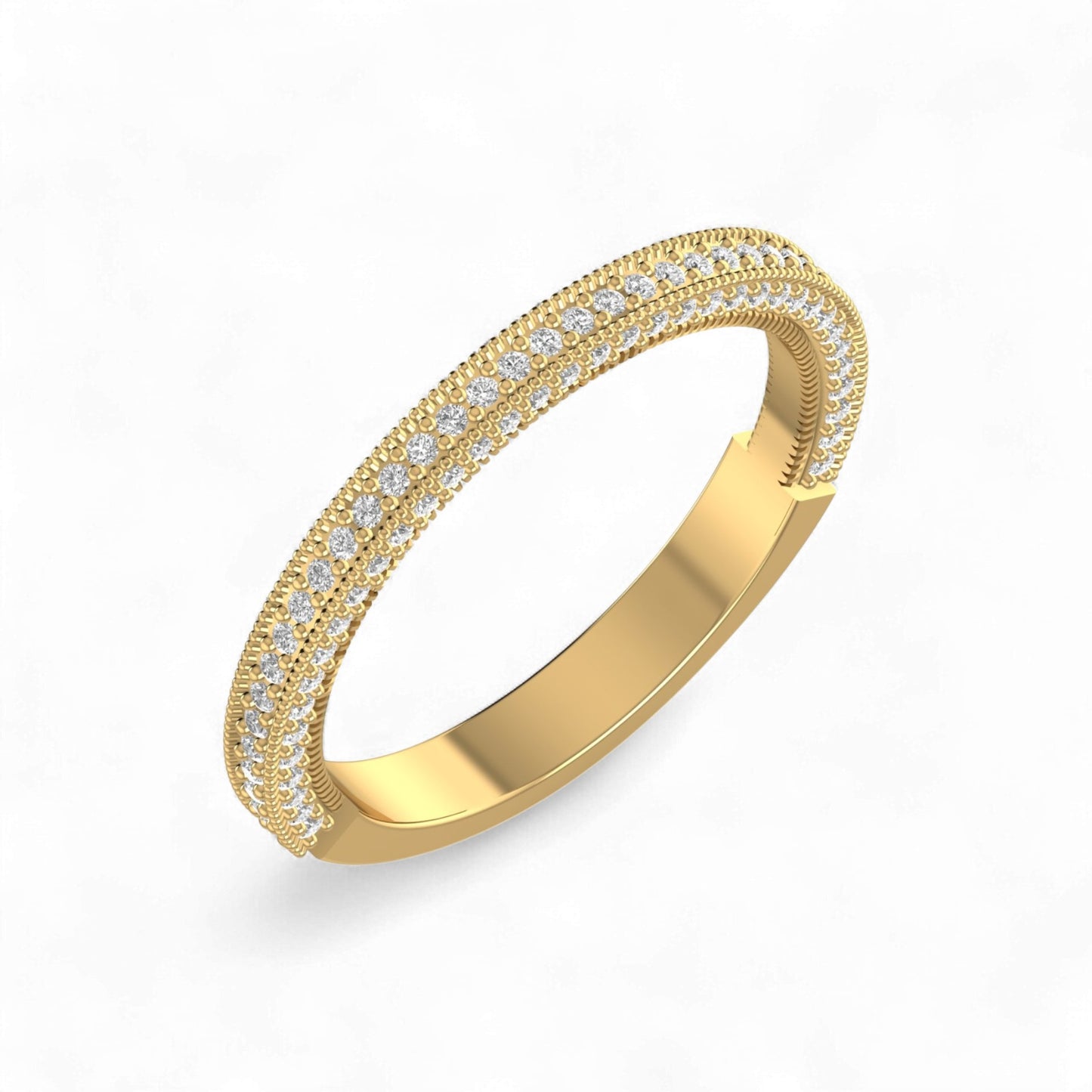 Naomi Moissanite Band in 18K Gold