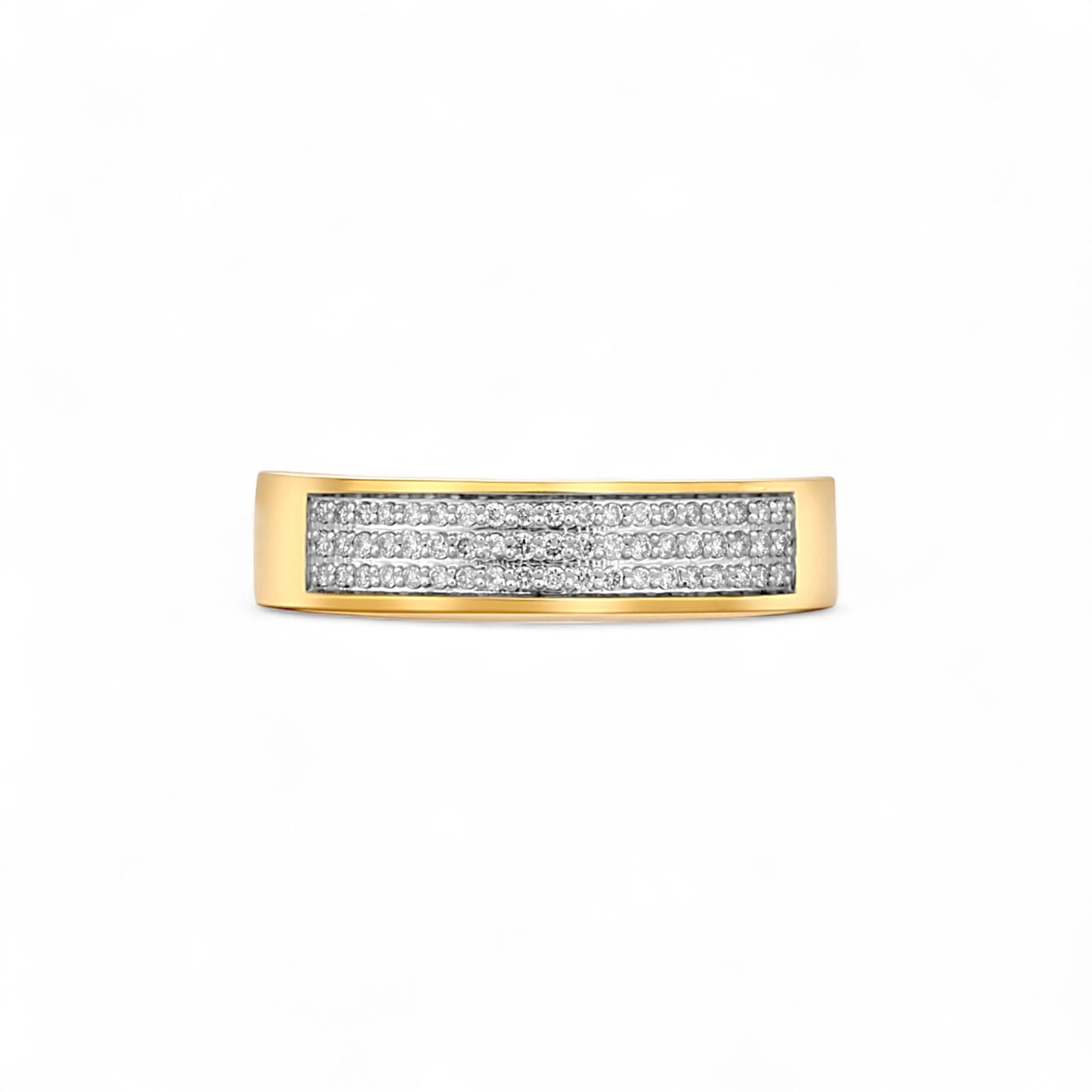 Nnamdi Pave Natural Diamond Band in 10K Gold