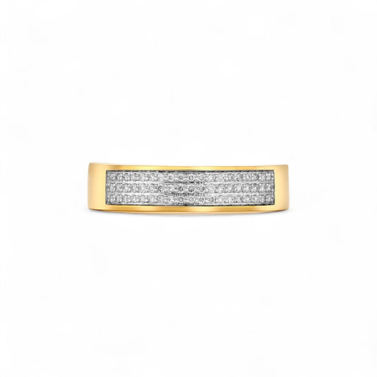 Nnamdi Pave Natural Diamond Band in 10K Gold