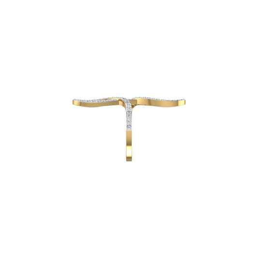 Oiza Infinie Pave Diamond Ring in 18K Gold