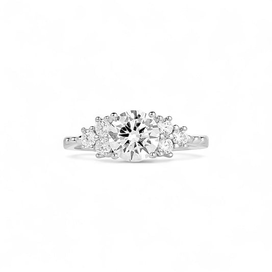 Tare CZ Engagement Ring in 925 Sterling Silver