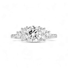 Tare CZ Engagement Ring in 925 Sterling Silver