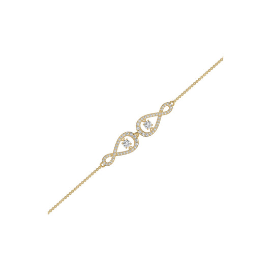Two Charm Twinkle Infinie Diamond Bracelet in 18K Gold