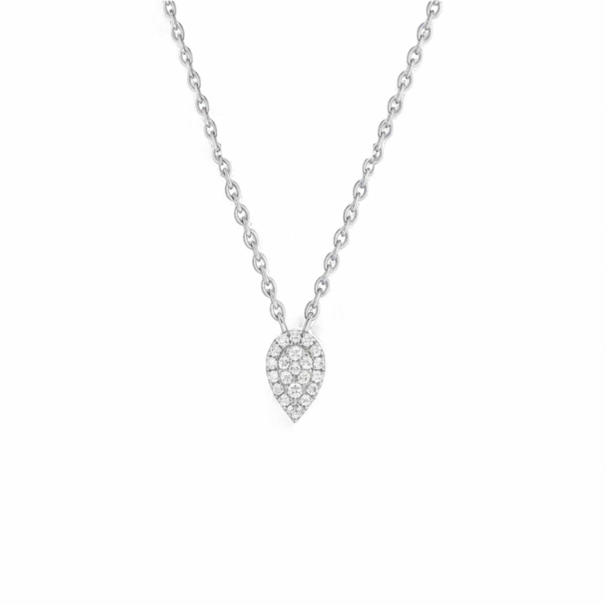 Velar Moissanite Pendant Necklace with round-cut VVS1D moissanite in 925 sterling silver chain