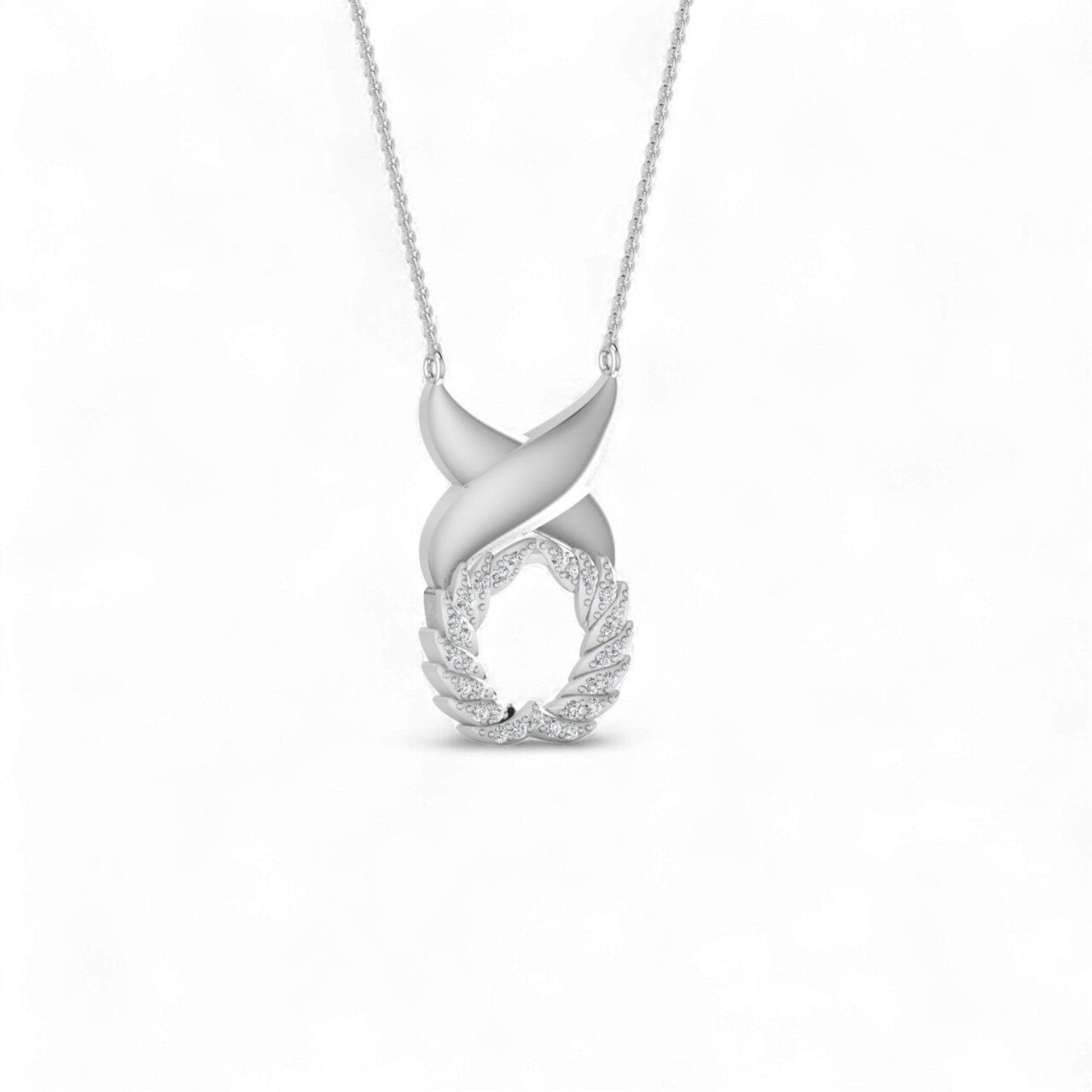 XO Pendant Diamond Necklace in 18KT Gold