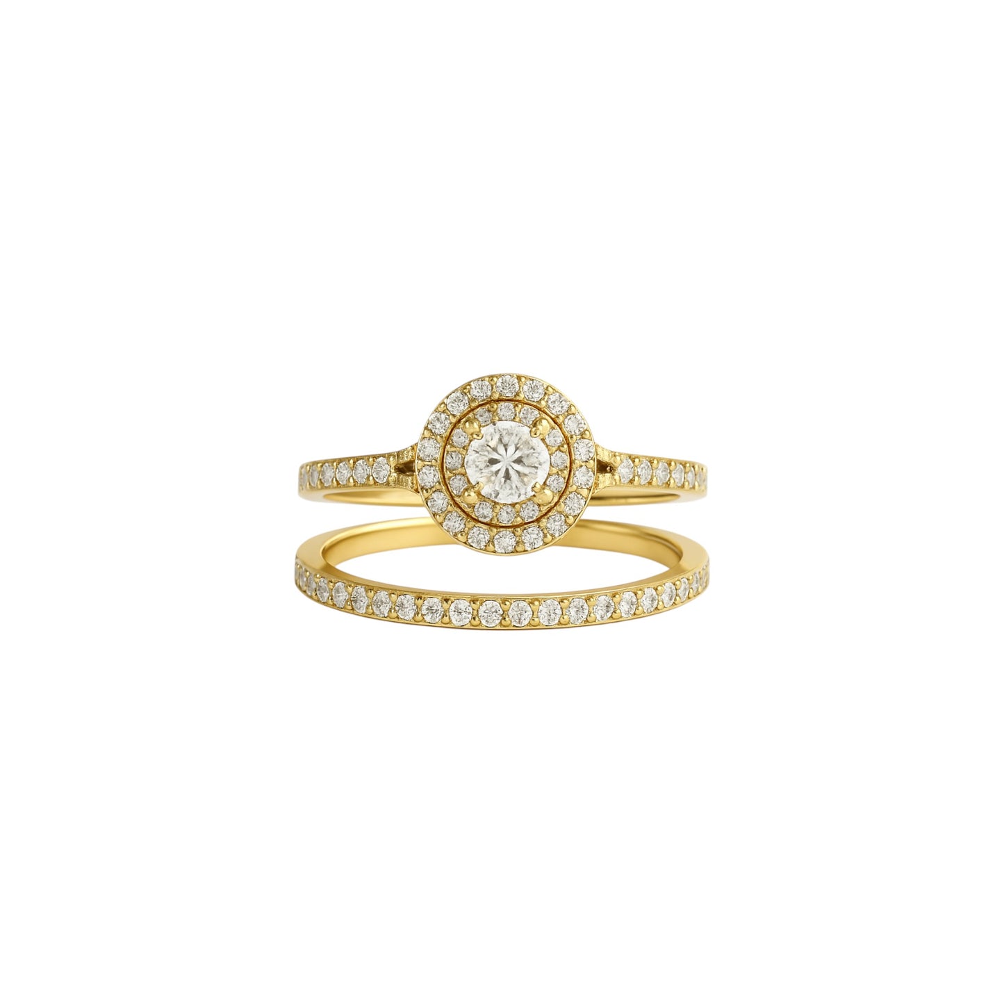 Zuri Natural Diamond Bride Set in 18K Gold