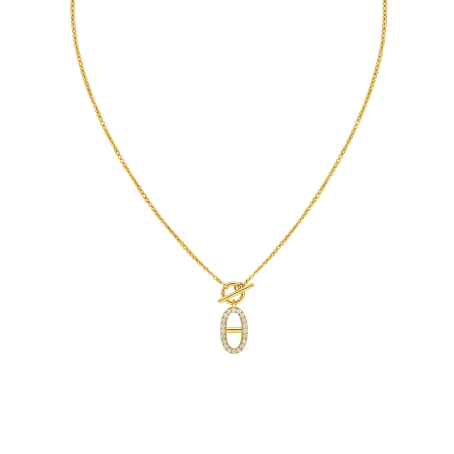 Link Gold Necklace in 18KT Gold
