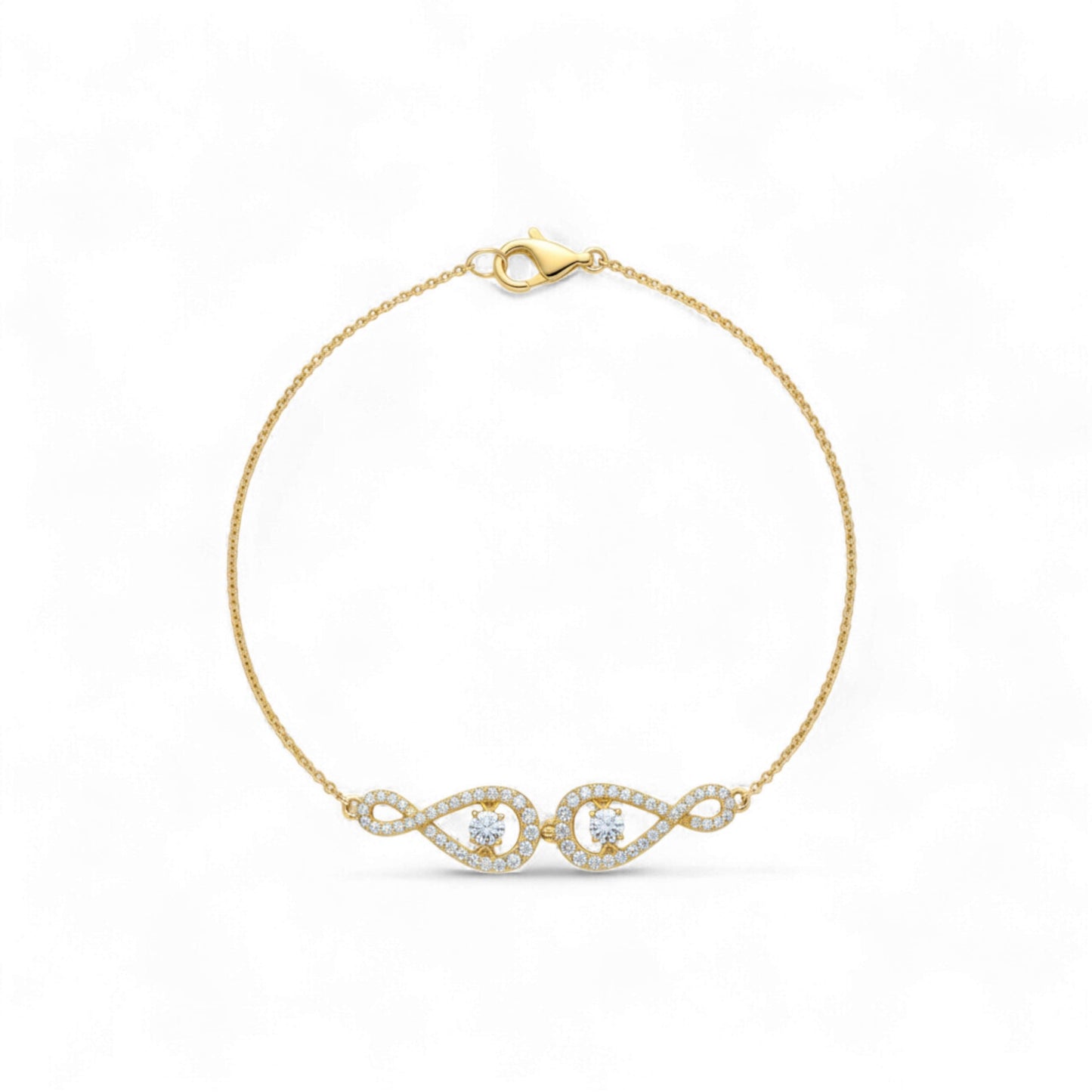 Two Charm Twinkle Infinie Diamond Bracelet in 18KT Gold