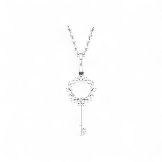 BOZ Forever Key Diamond Necklace in 18K Gold