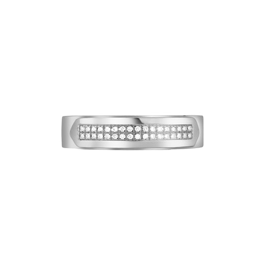 Zion Natural Diamond Band in 18K Gold