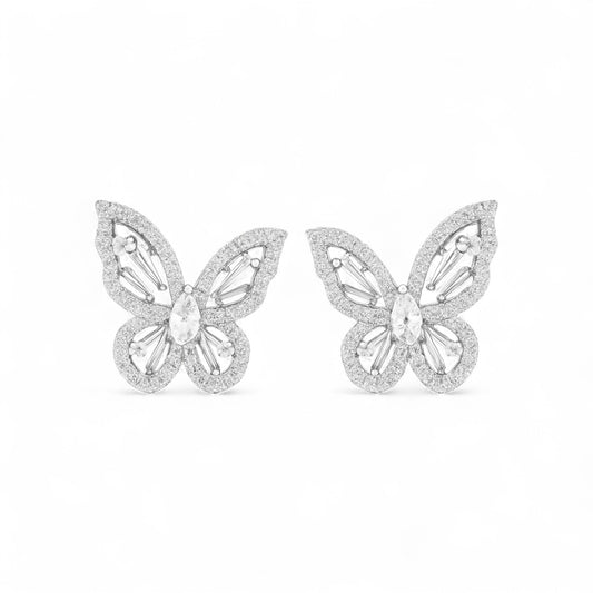 Jane Butterfly Diamond Studs in 18K Gold
