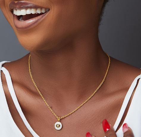 Medusa Diamond Pendent in 18K Gold