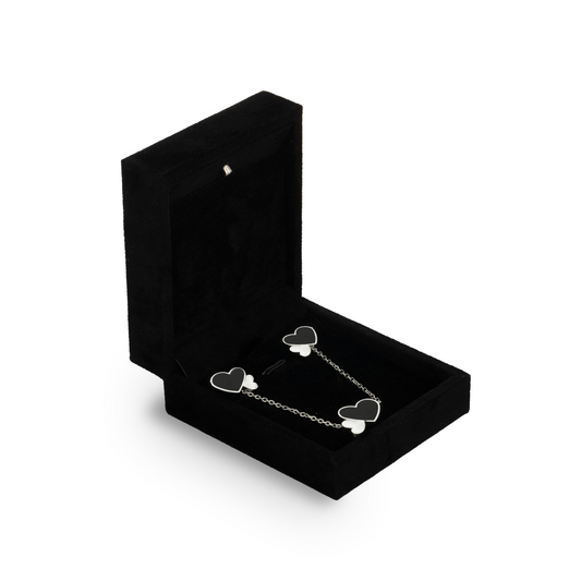 Twin Hearts Hypoallergenic Steel Necklace
