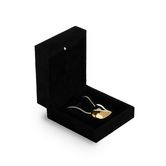 Duo-Tone Heart Hypoallergenic Steel Necklace