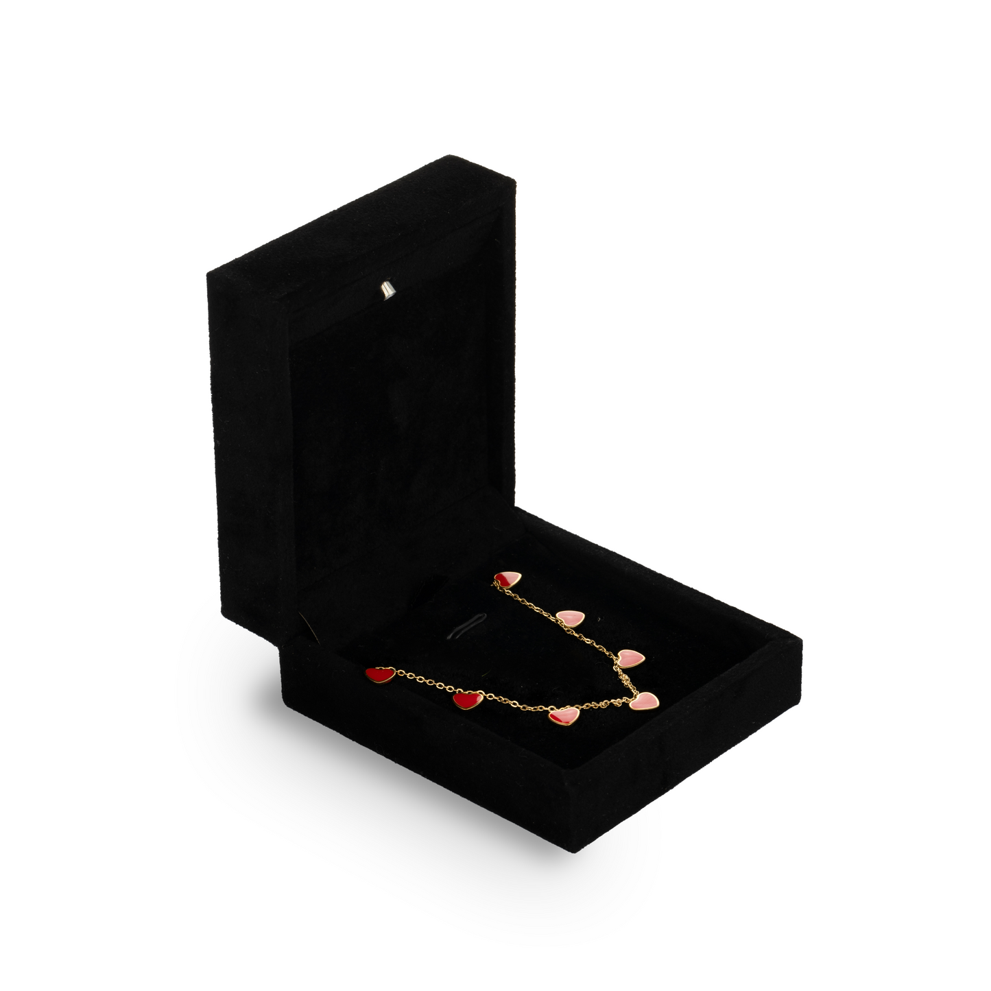 Red Hearts Hypoallergenic Steel Necklace