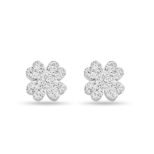 Cross Flowers Hypoallergenic Steel Stud Earrings