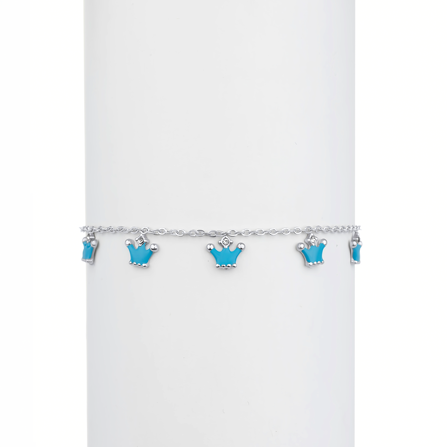 Blue Crown Hypoallergenic Steel Bracelet