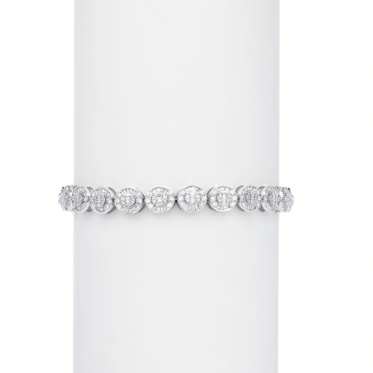 Oval Baguette Bracelet in 18 Karat Gold