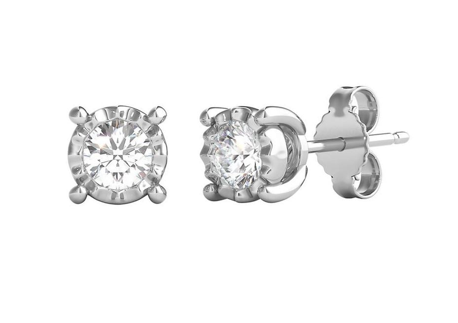 3CT Lab Grown Diamonds Studs in 18K Gold