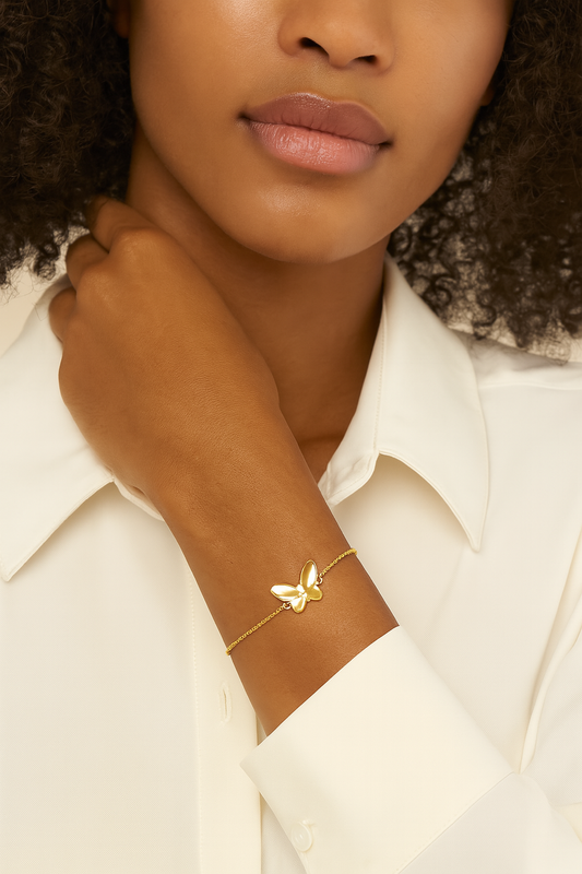 Flutura Butterfly Natural Diamond Bracelet in 18K Gold