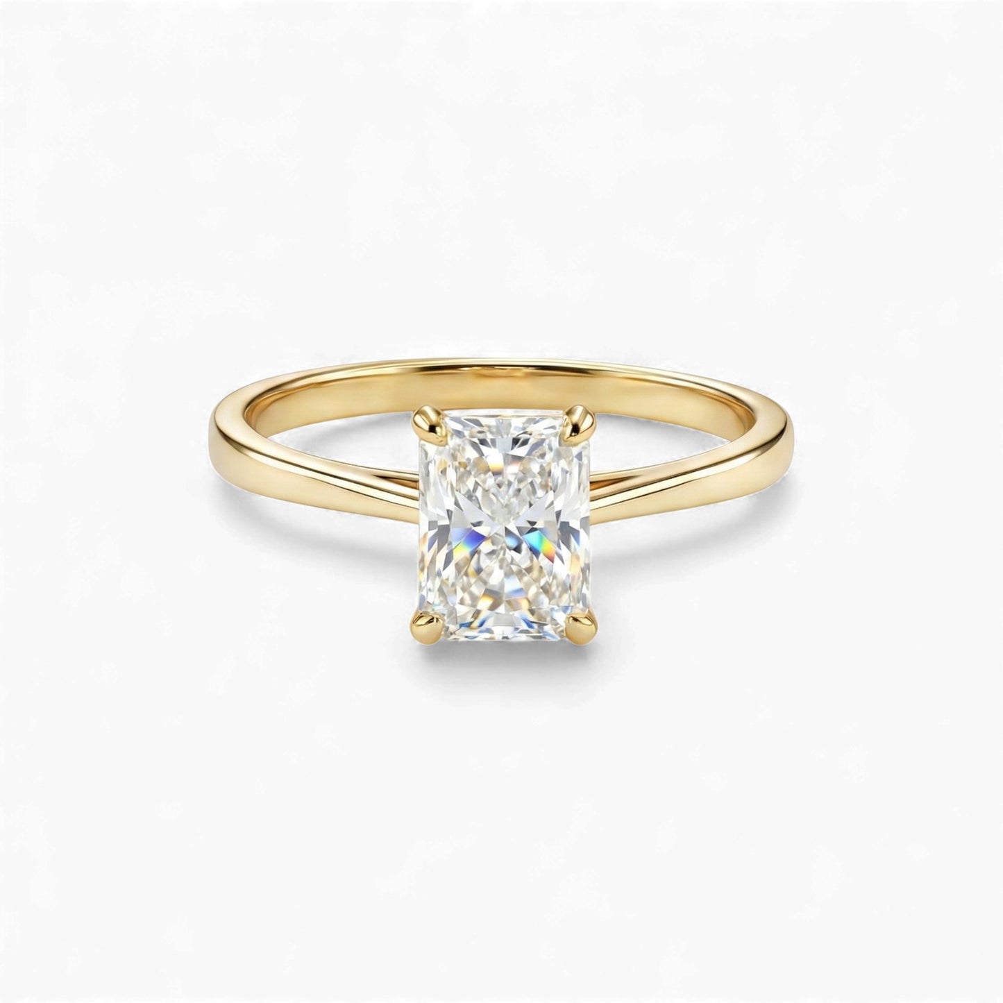 Celine Moissanite & Diamond Engagement Ring in 18KT Gold